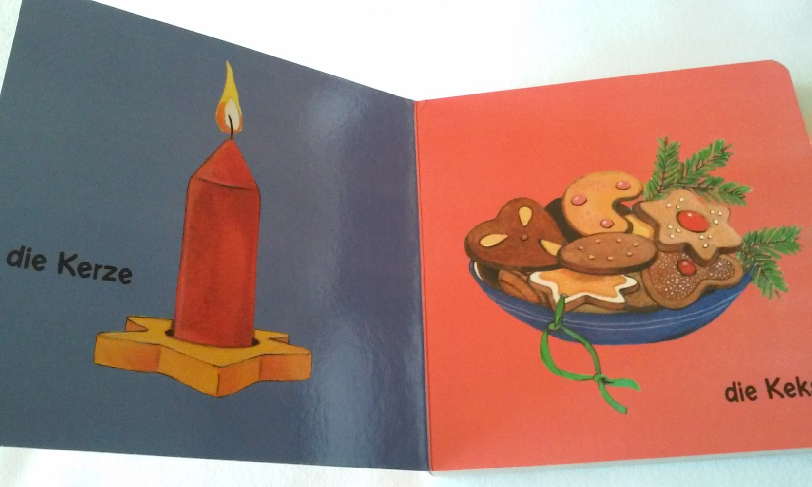 2 Kinderbücher/Weihnachtsbücher  Mein allererstes Weihnachtsbuch: Weihnachtsbaum und Kerzenschein; Weihnachtswerkstatt der Engel 1-3 Jahre