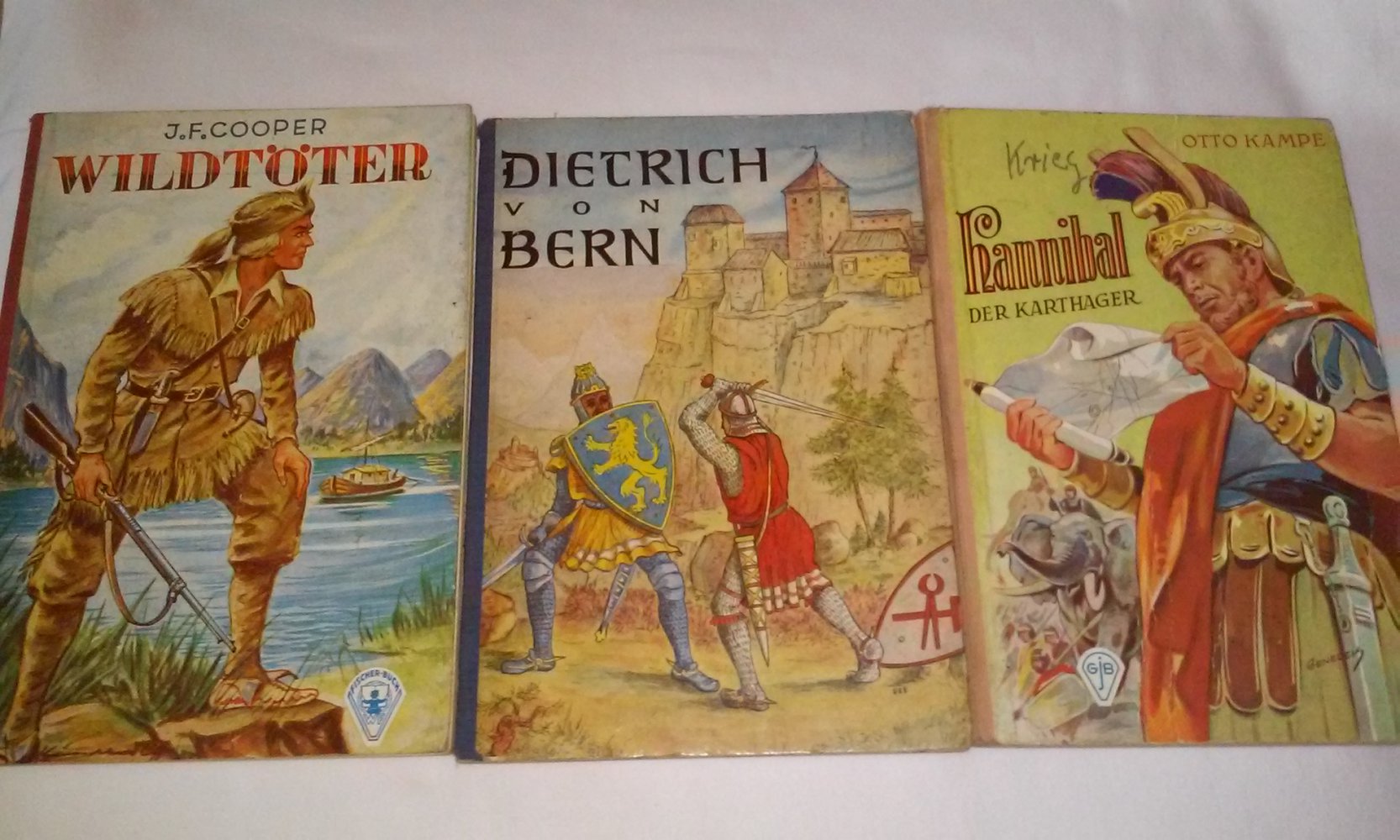 Göttinger Jugendbuch Dietrich von Bern, Wildtöter, Hannibal der Karthager; Sammlerstück antik