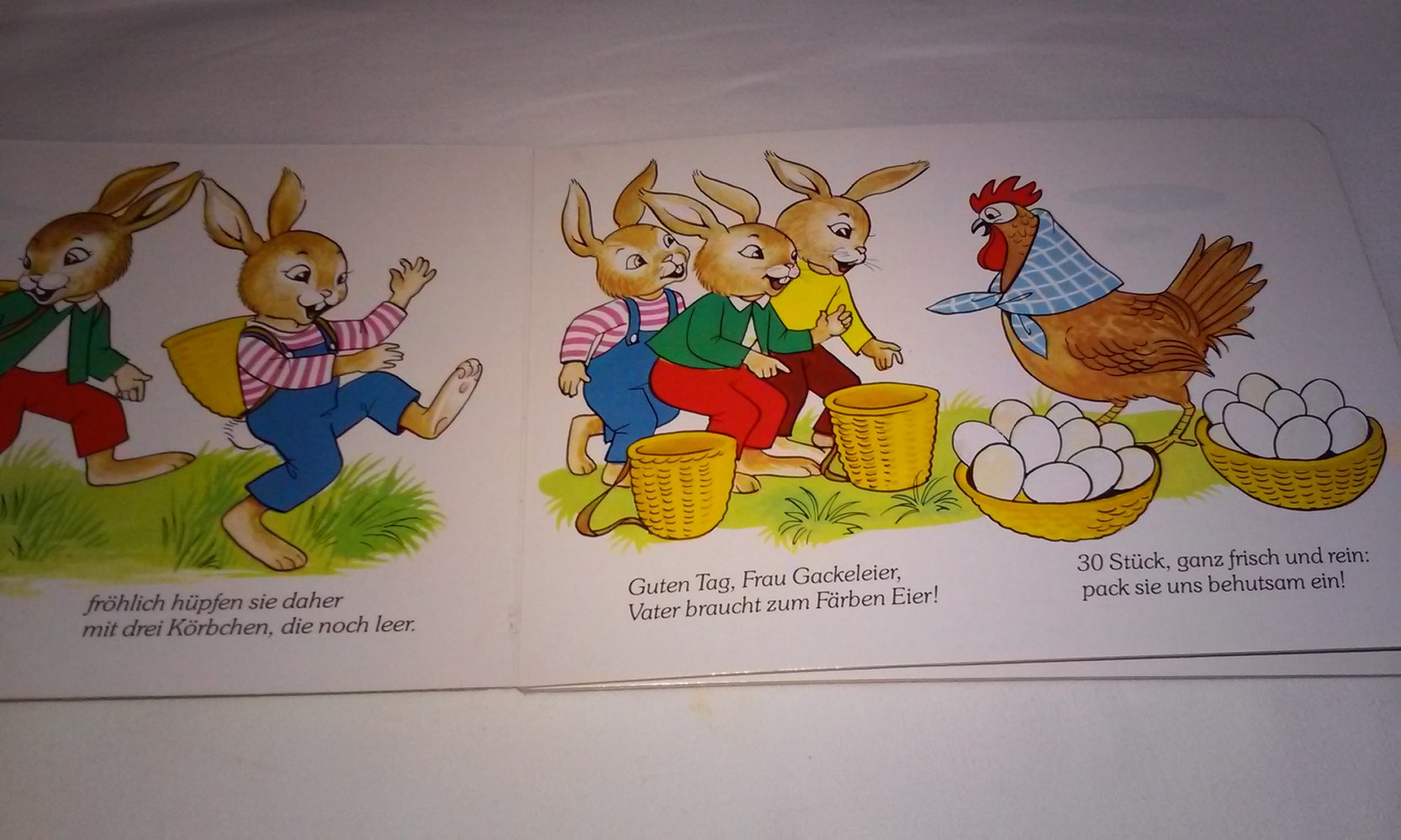 3 lustige Hasenkinder (Pappbilderbuch) u Fröhliches Osterbüchlein Kinderbücher