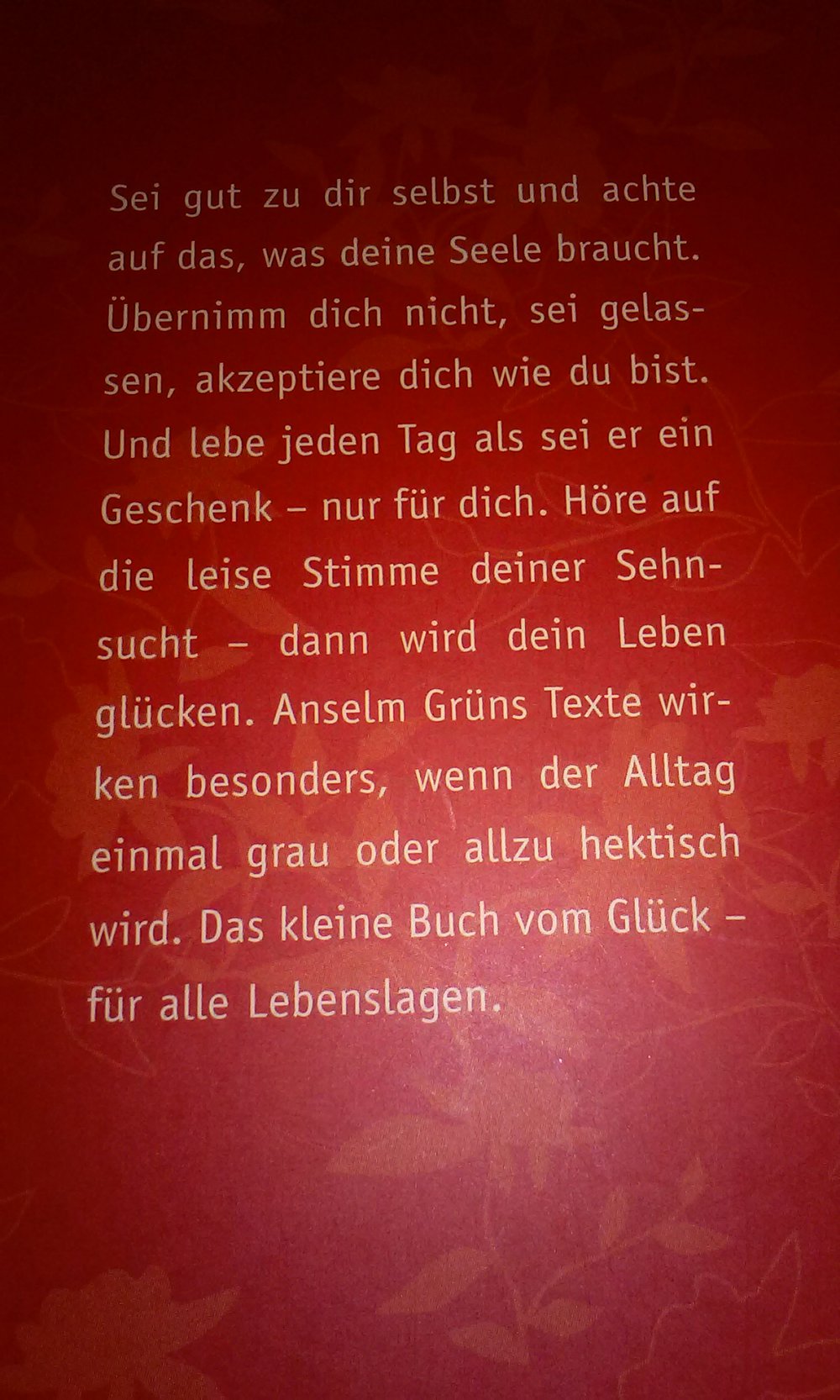 Das kleine Buch vom wahren Glück vom  spirituellen Autoren Anselm Grün 