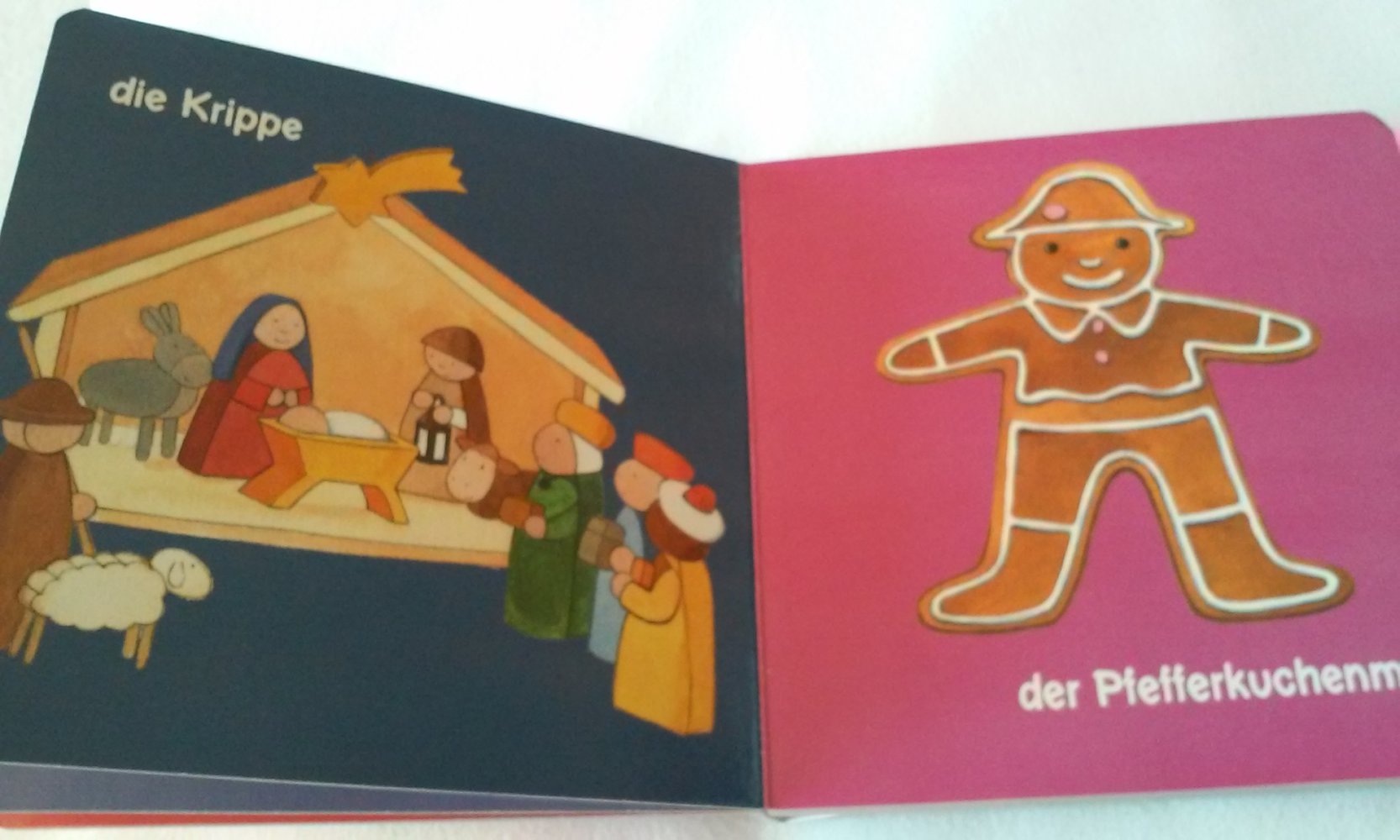 2 Kinderbücher/Weihnachtsbücher  Mein allererstes Weihnachtsbuch: Weihnachtsbaum und Kerzenschein; Weihnachtswerkstatt der Engel 1-3 Jahre
