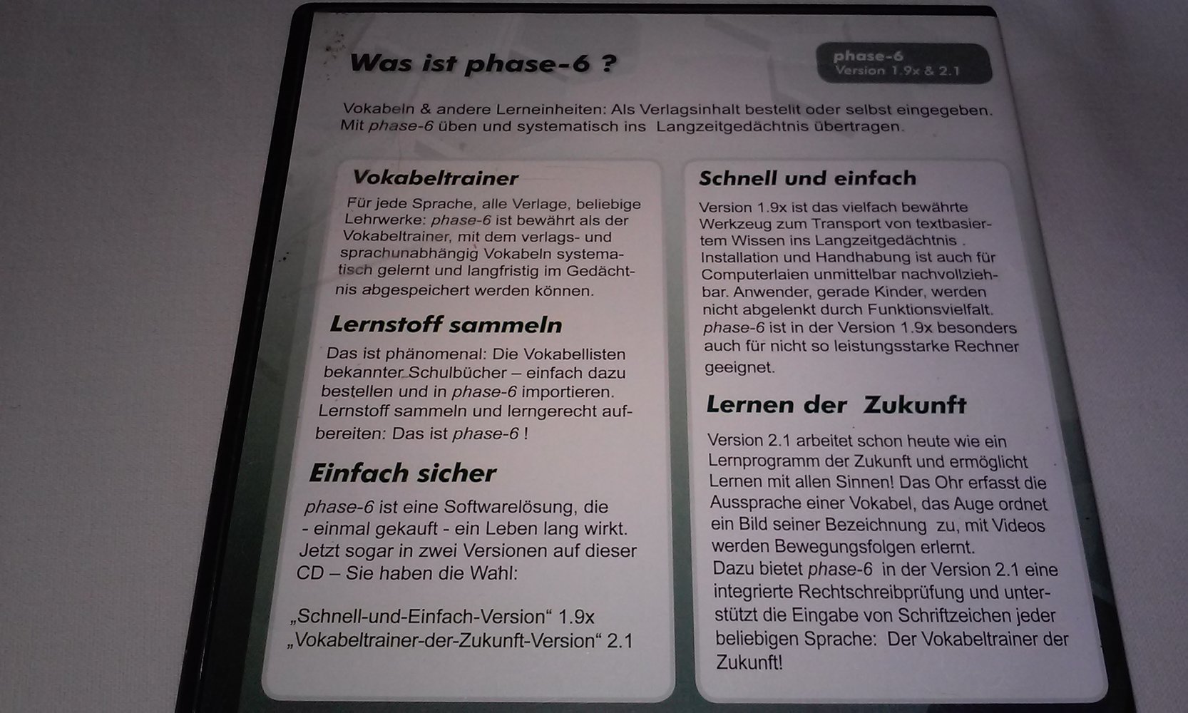 phase-6 - Einfach ins Langzeitgedächtnis Vokabeln und mehr