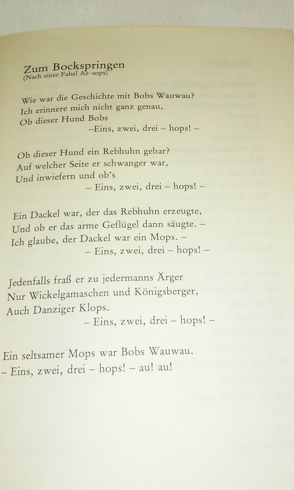 Turngedichte Joachim Ringelnatz  Sammlerstück 