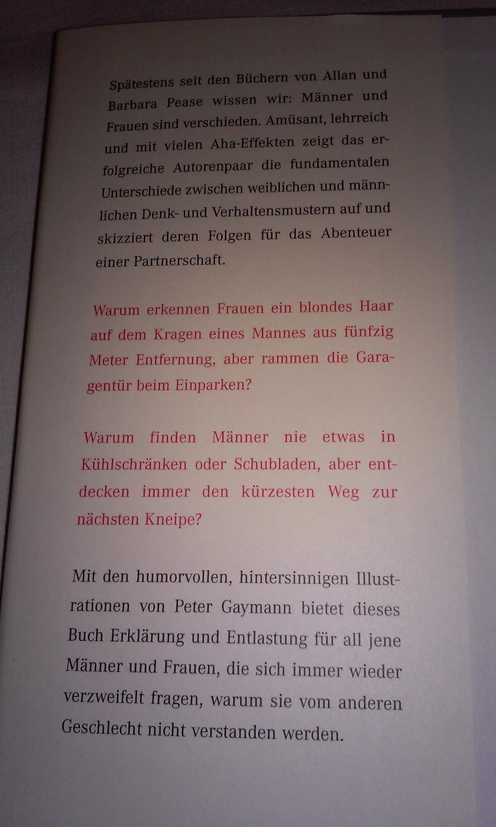 Männer zappen und Frauen wollen immer reden  Allan & Barbara Pease  Geschenktipp