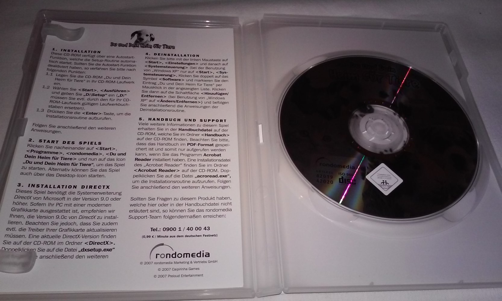 Du und Dein Heim für Tiere PC CD-ROM Sammlerstück