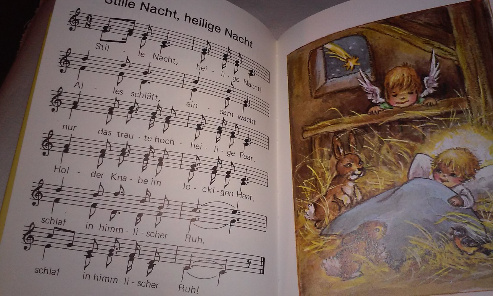 Ihr Kinderlein kommet  Weihnachtsbuch inkl. Weihnachtslieder illustriet von Lore Hummel  Sammlerstück