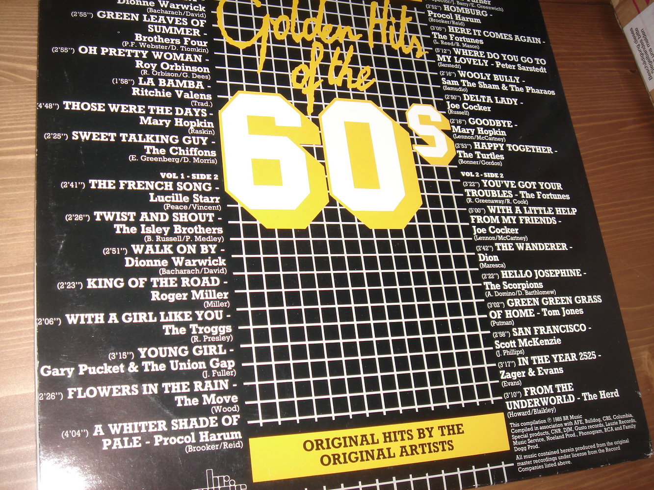 golden hits of the 60s-doppelschallplatte