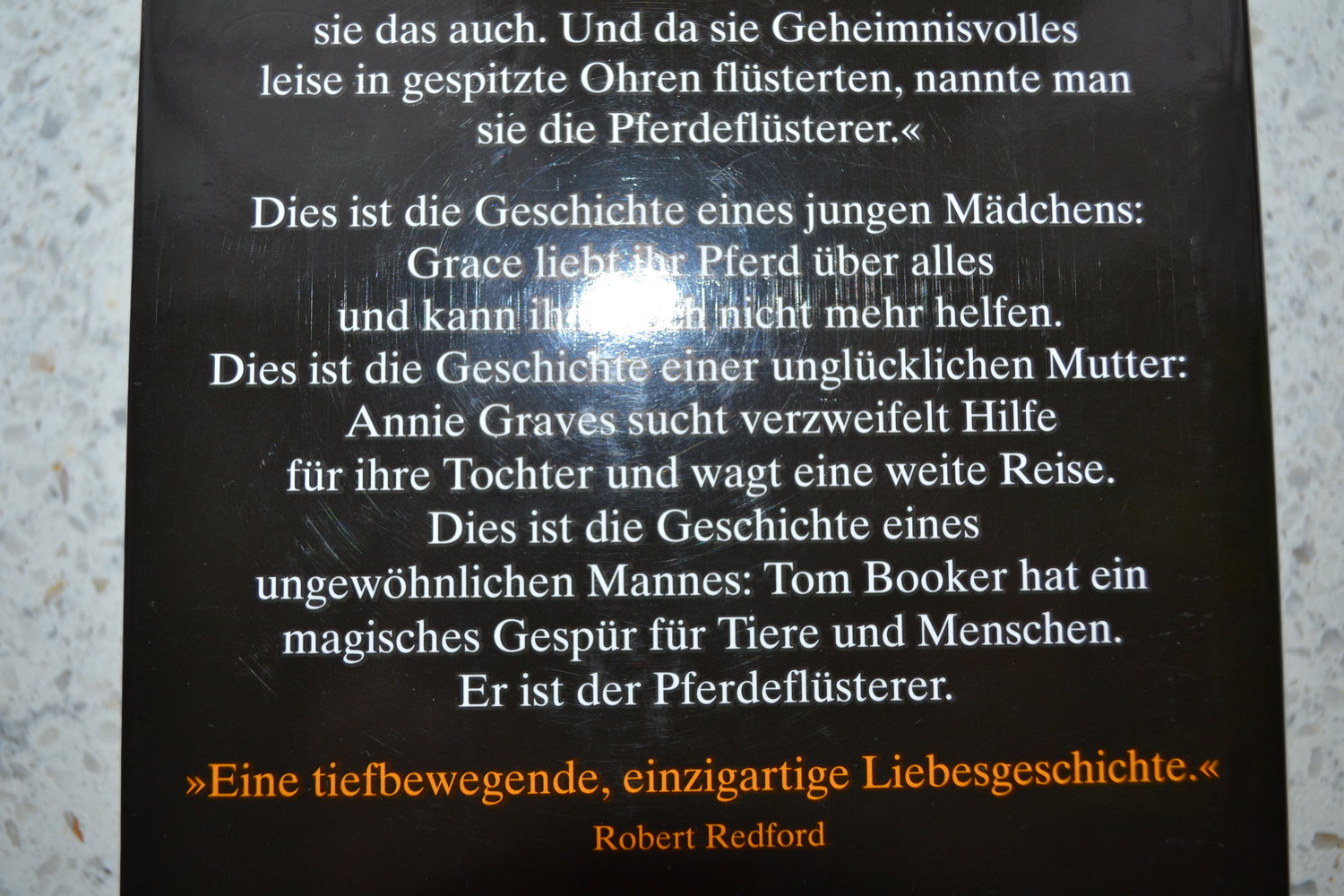 Der Pferdeflüsterer, Roman verfilmt mit Robert Redford