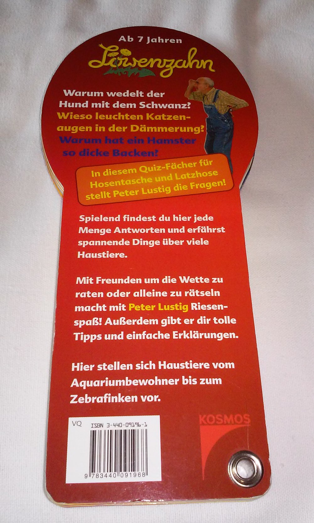 Peters tierische Freunde-Hund Katze Maus Quizfächer ab 7Lj.  Sammlerstück Geschenktipp