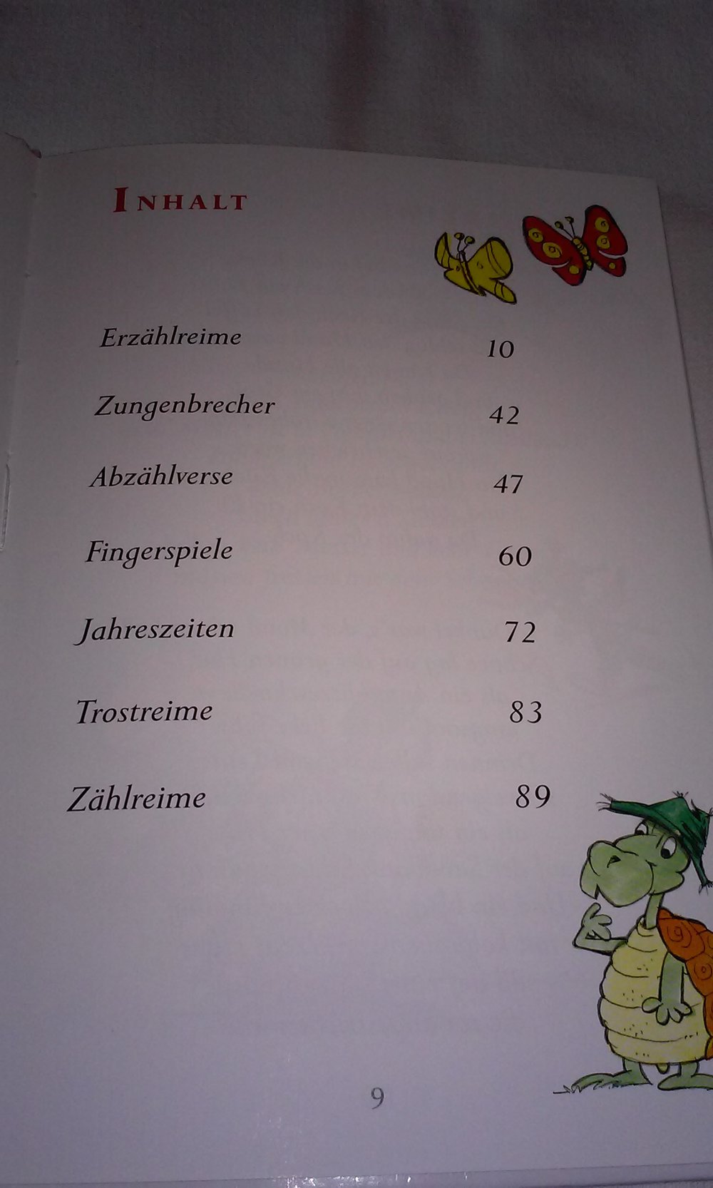 Kinderreime und Verse Kinderbuch Erzählreime Zungenbrecher Abzählreime Fingerspiele Jahreszeiten Trostreime Zählreime