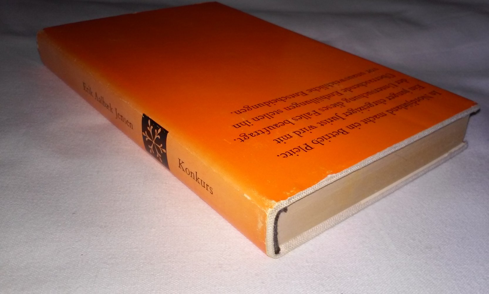 Konkurs  Erik Aalbaek Jensen  Roman  1.Auflage 1974 (Leineneinband mit Schutzumschlag)