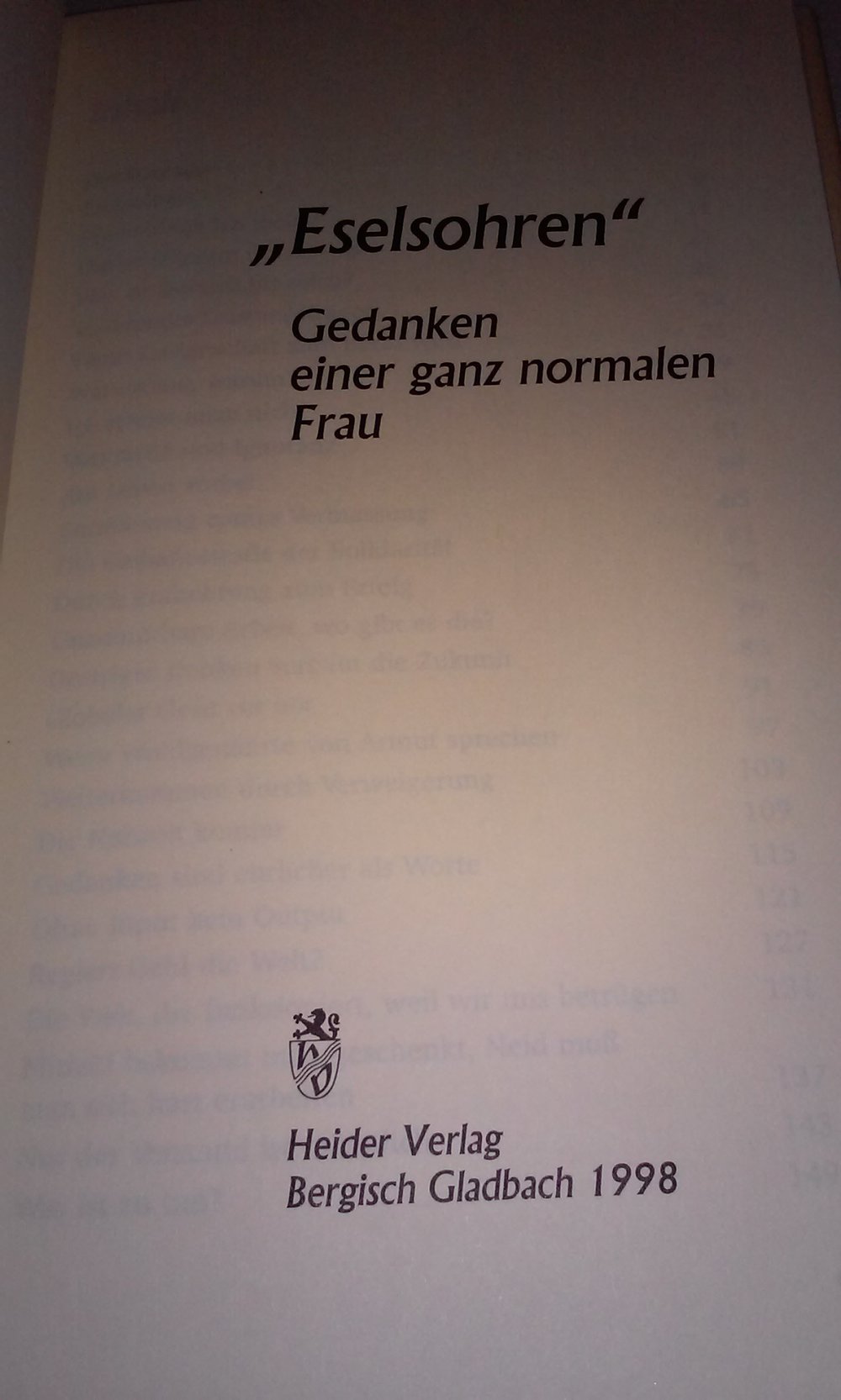 Eselsohren: Gedanken einer ganz normalen Frau  Sammlerstück  Geschenktipp