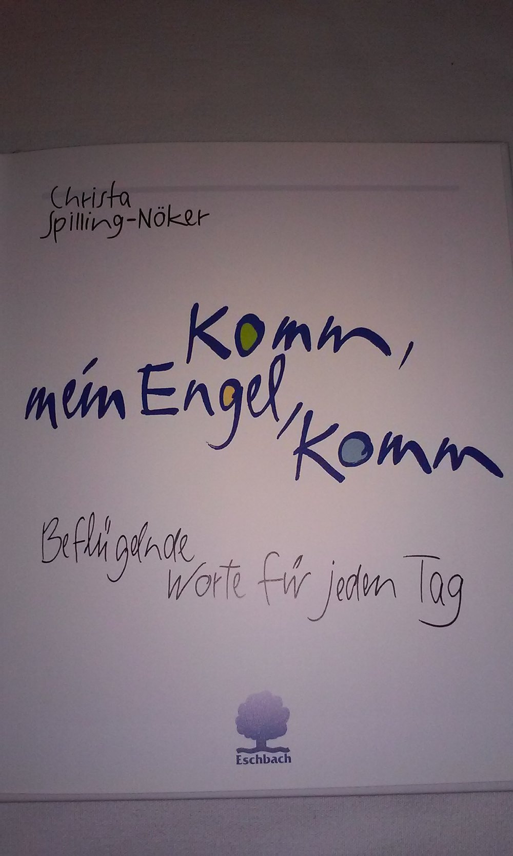 Komm, mein Engel, komm  Christa Spilling-Nöker   Eschenbach Geschenkbücher