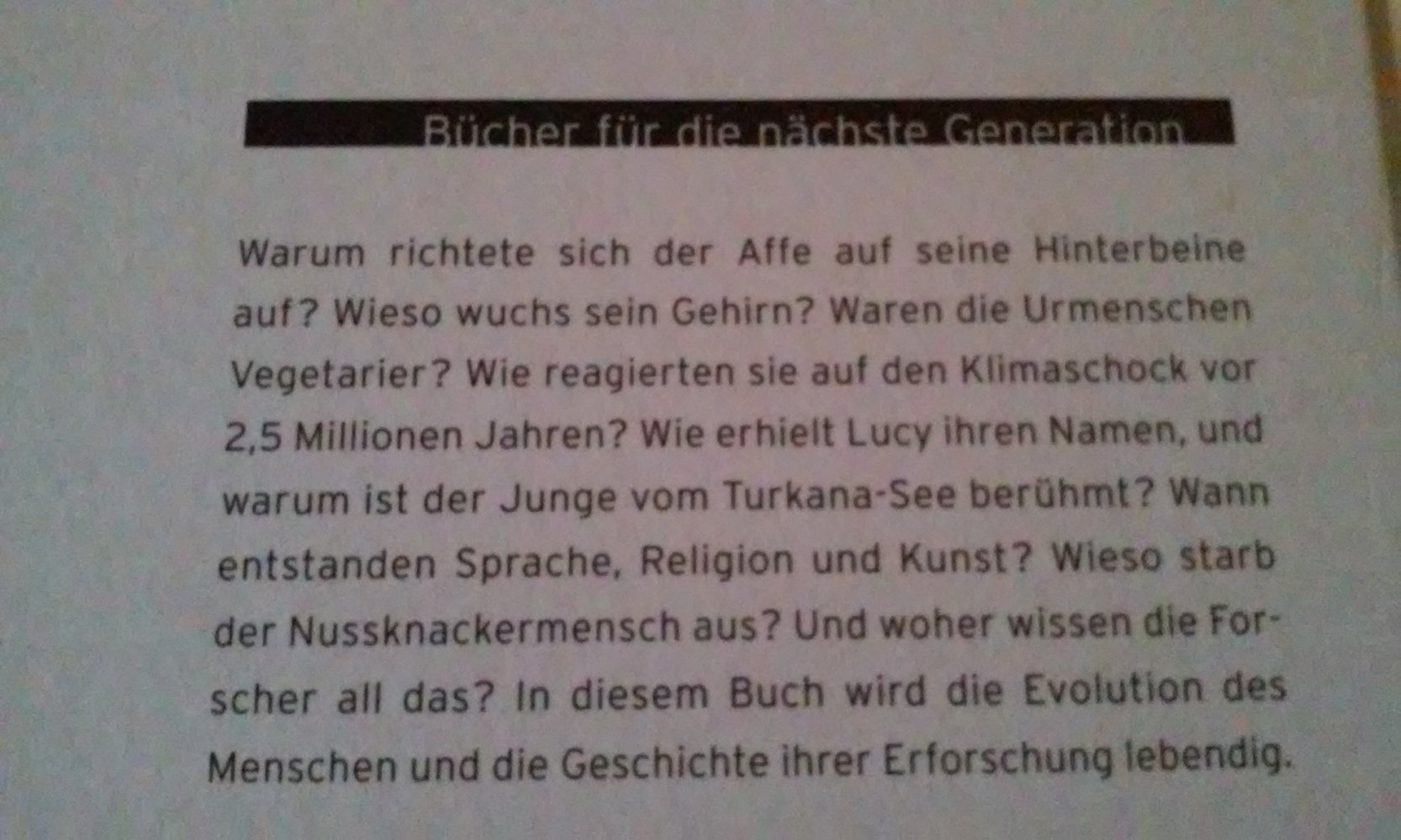 Darwins Finken oder wie der Affe zum Menschen wurde, tolles Buch