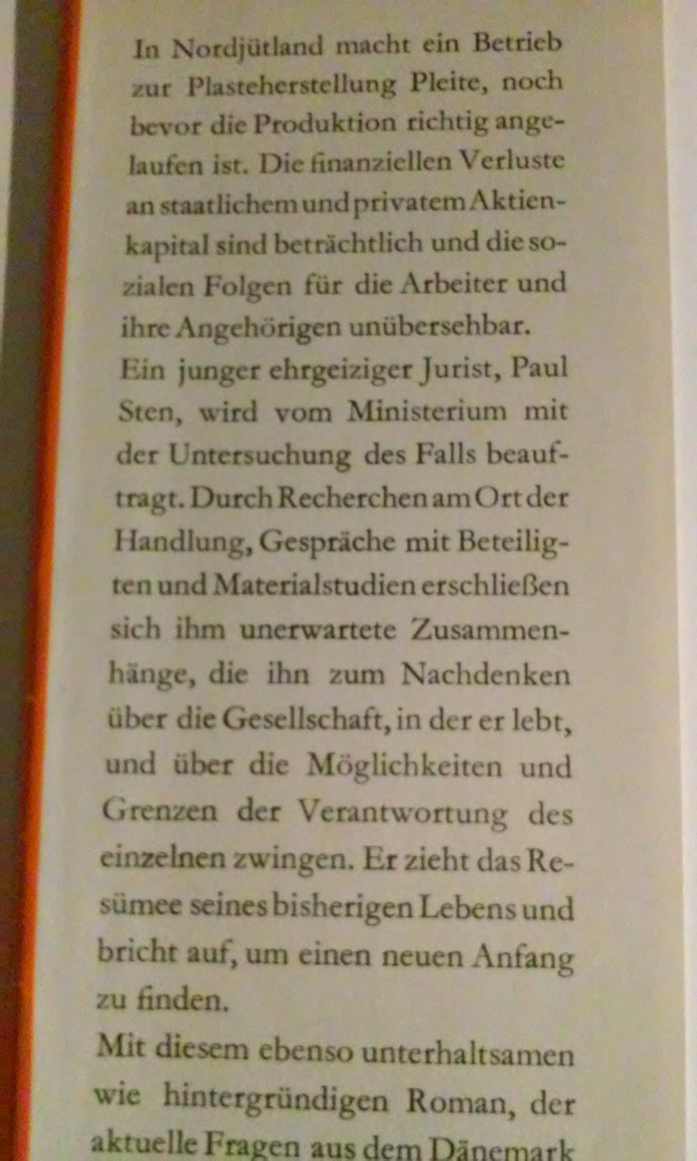 Konkurs  Erik Aalbaek Jensen  Roman  1.Auflage 1974 (Leineneinband mit Schutzumschlag)