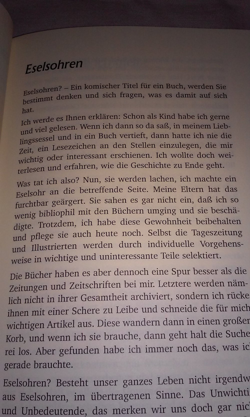 Eselsohren: Gedanken einer ganz normalen Frau  Sammlerstück  Geschenktipp