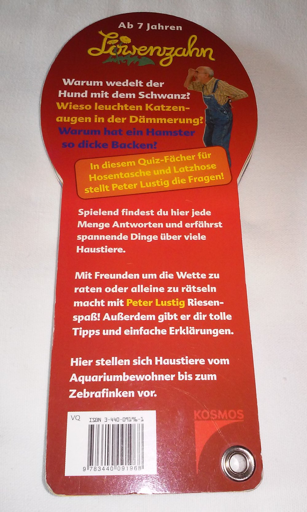Peters tierische Freunde-Hund Katze Maus Quizfächer ab 7Lj.  Sammlerstück Geschenktipp
