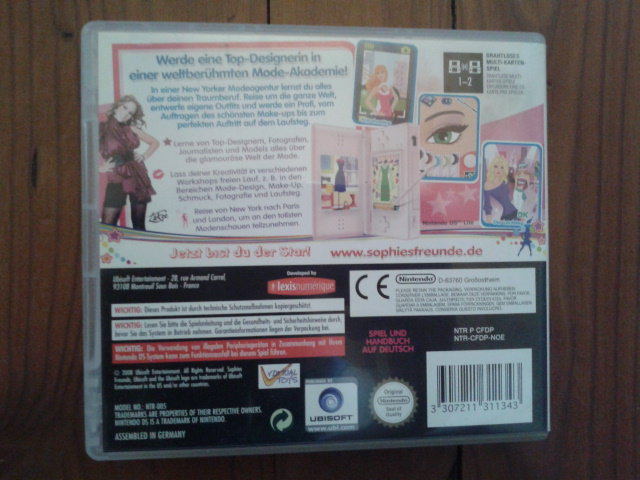 Nintendo DS, Sophies Freunde Mode-Akademie, Mode, Model, Fashion, Designer, Modedesign