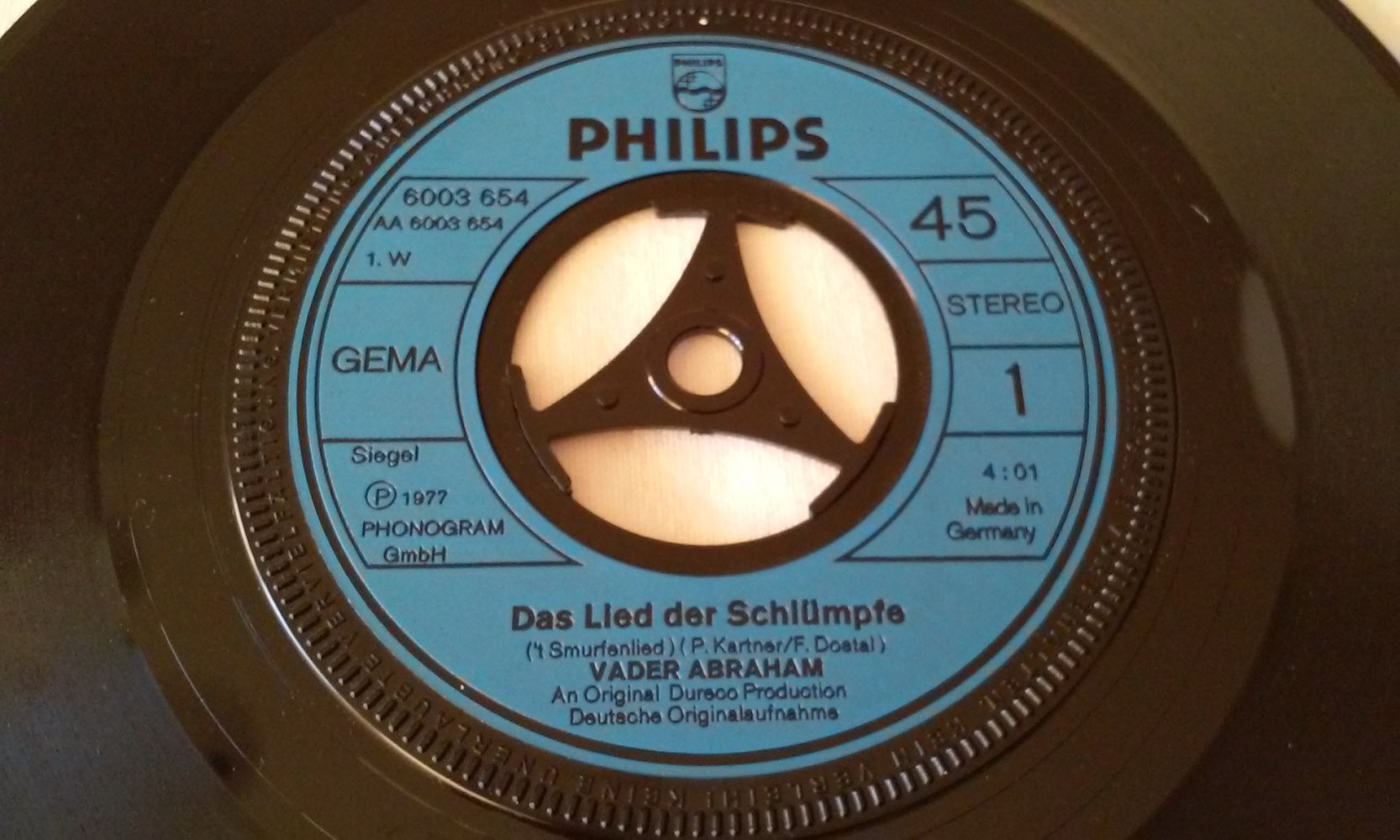 Vader Abraham - Das Lied Der Schlümpfe - Philips Hit-Single Vinyl/Schallplatte Sammlerstück