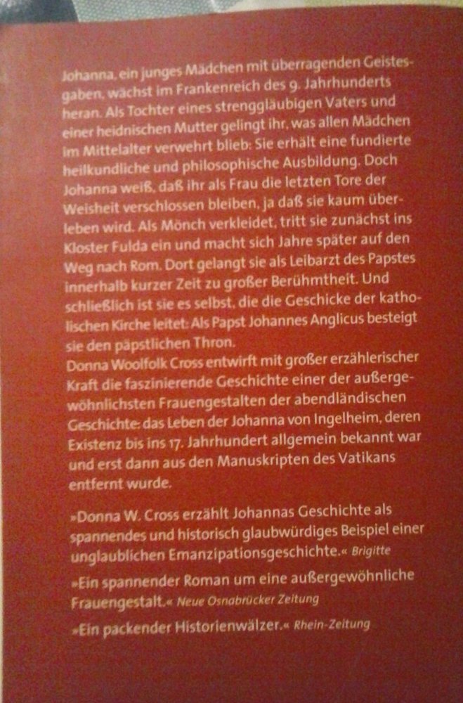 Donna W. Cross: Die Päpstin