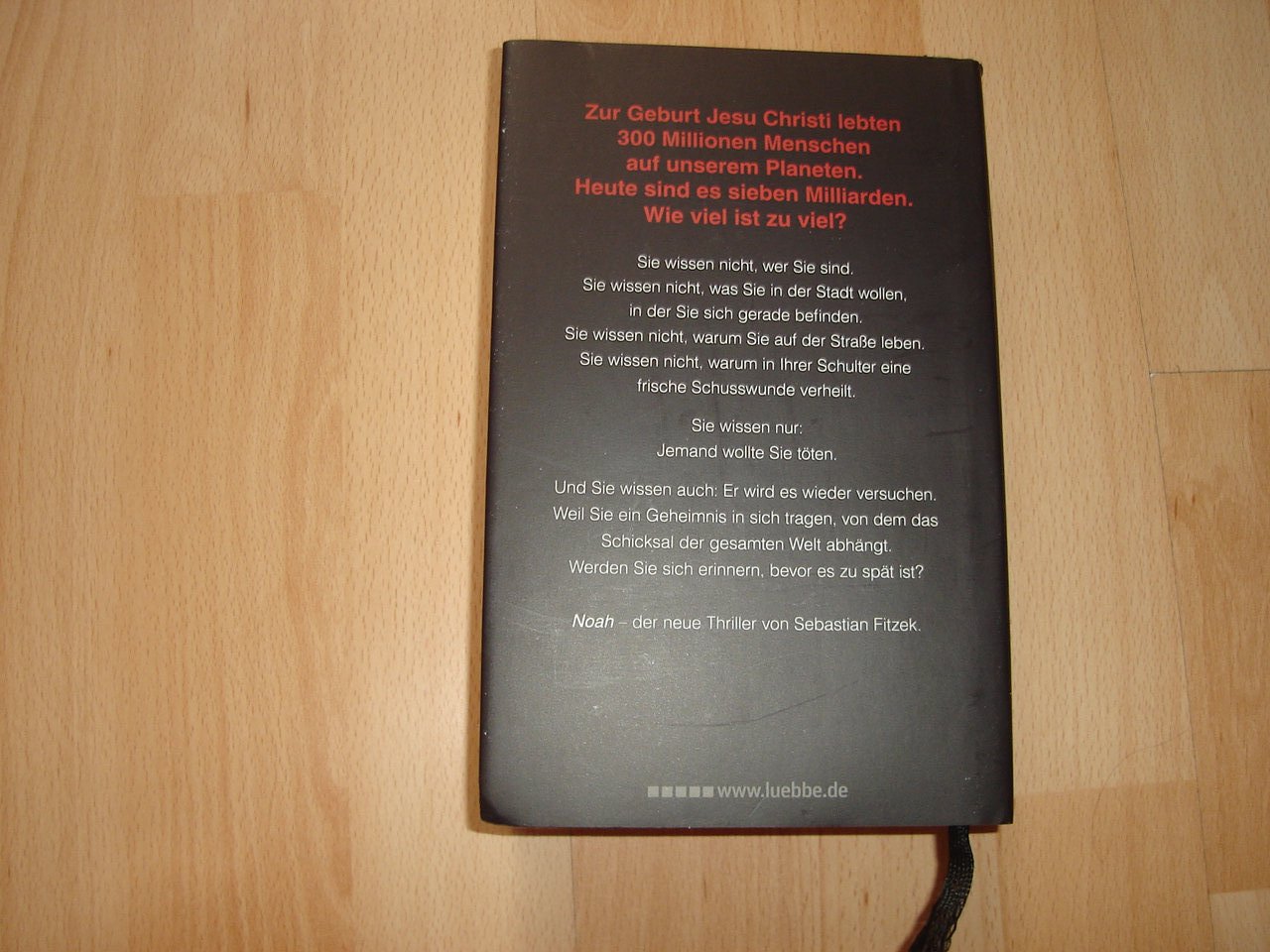 Noah - Sebastian Fitzek - Gebundene Ausgabe - Neuwertig - 2015
