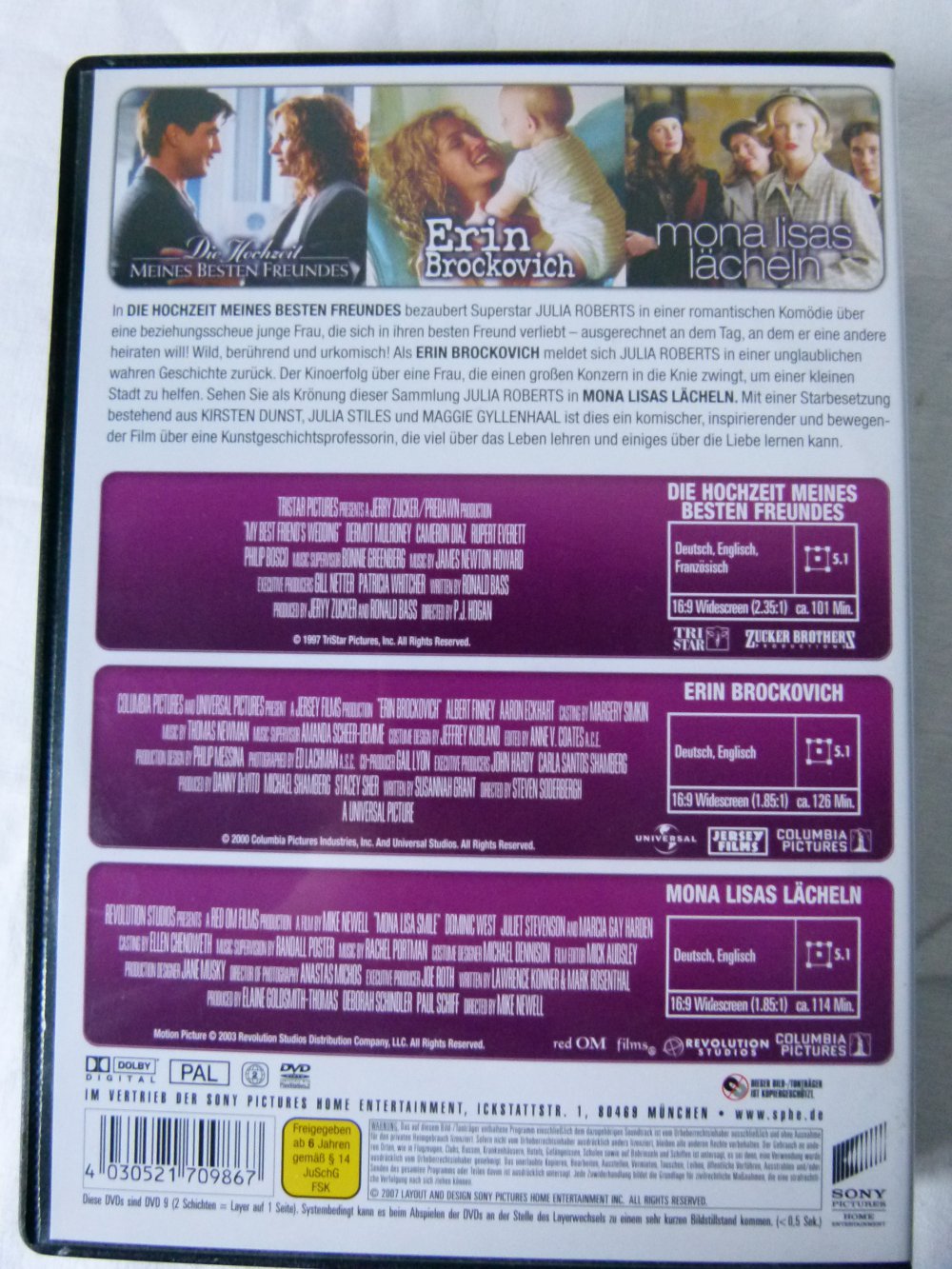 DVD 3 Movie Collector's Pack mit Julia Roberts-Filmen, Kömodien/Drama, NEU