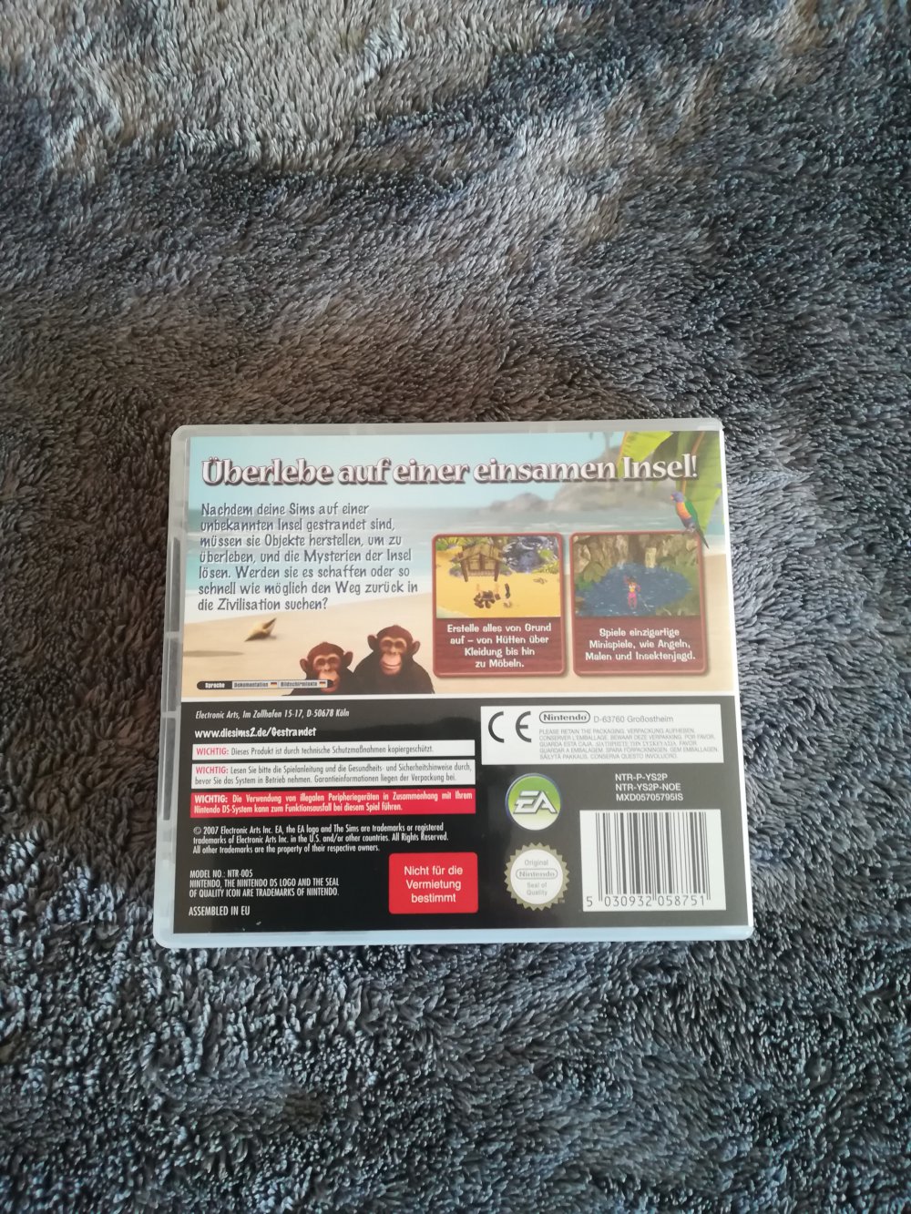 Nintendo DS Spiel ( Sims 2 gestrandet) 