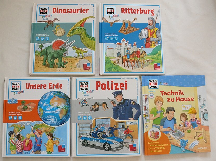 Was ist Was Junior - 5 Bände - für Jungen - 4-7 Jahre