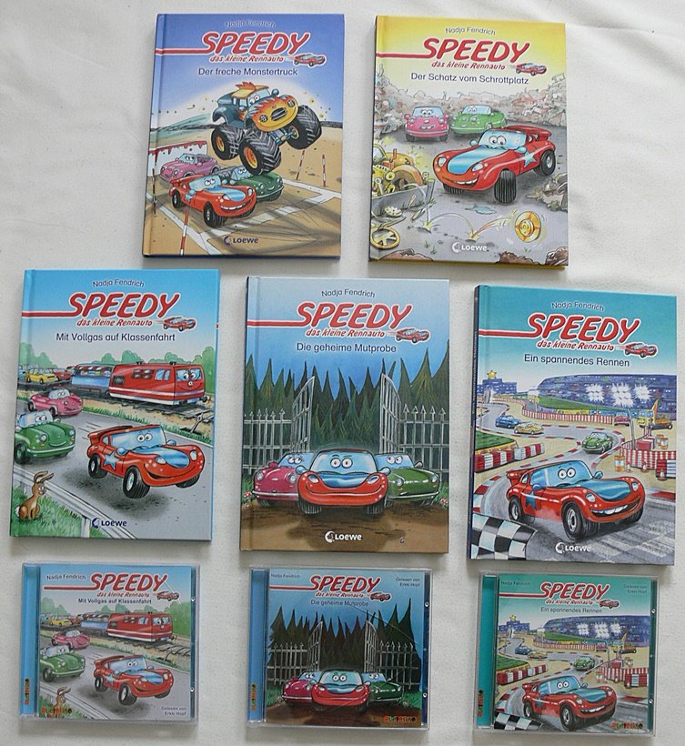 Speedy das kleine Rennauto - 5 Bücher + 3 CDs