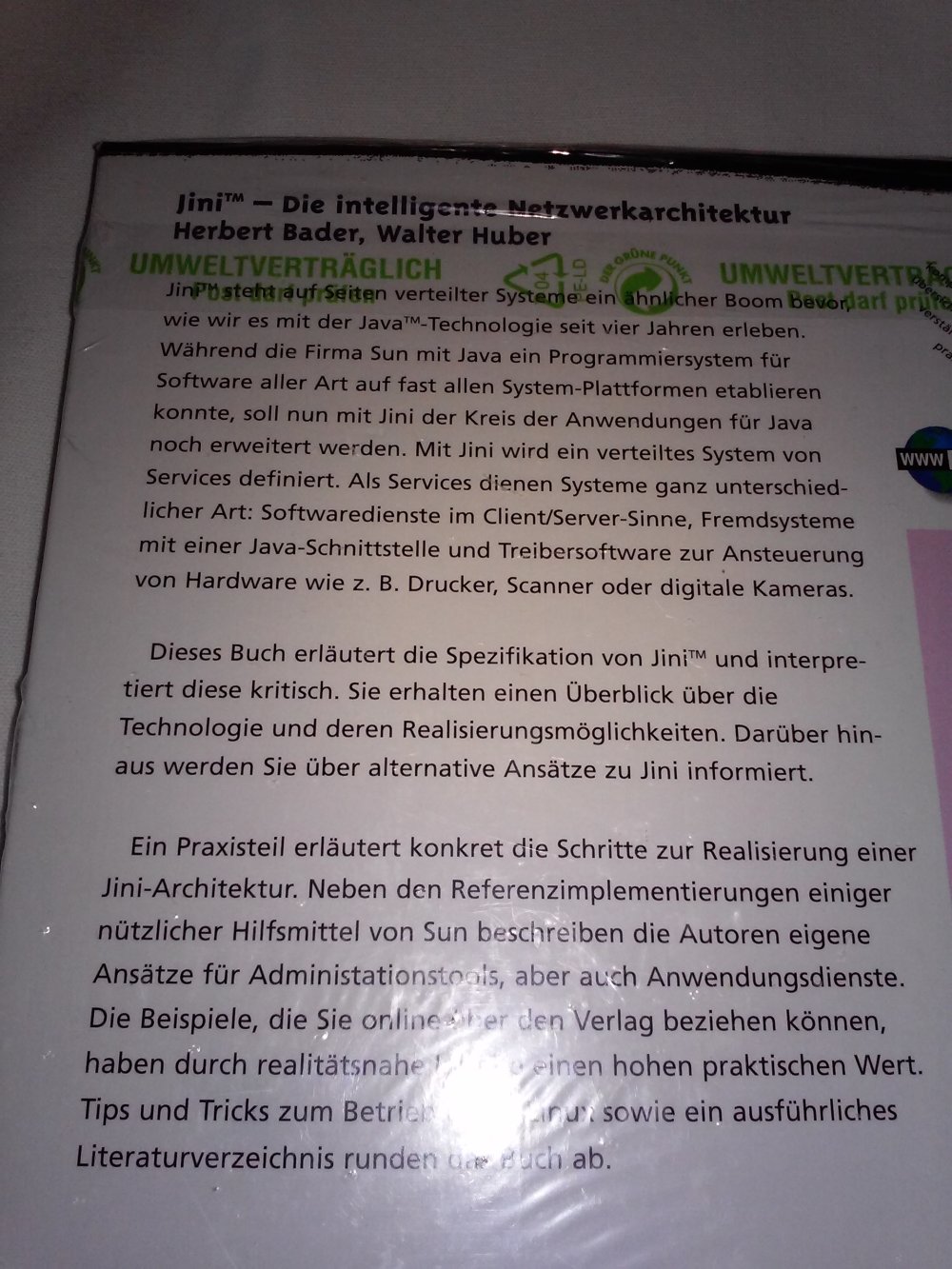 Jini . Die intelligente Netzwerkarchitektur in Theorie und Praxis professionelle Programmierung
