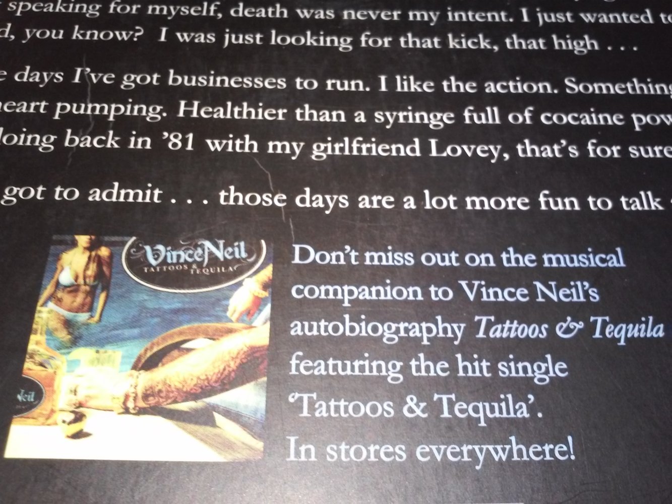 Tattoos & Tequila: To Hell and Back -  Englisch Ausgabe von Vince Neil - Biografie