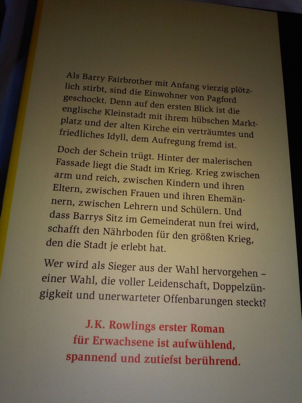 Neu! J. K. Rowling: Ein plötzlicher Todesfall - Geschenktipp -