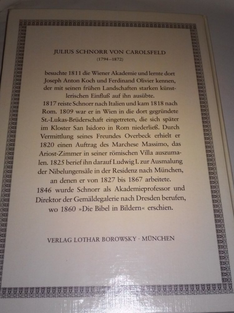 Julius Schnorr von Carolsfeld: Die Bibel in Bildern 240 Darstellungen auf Holz 