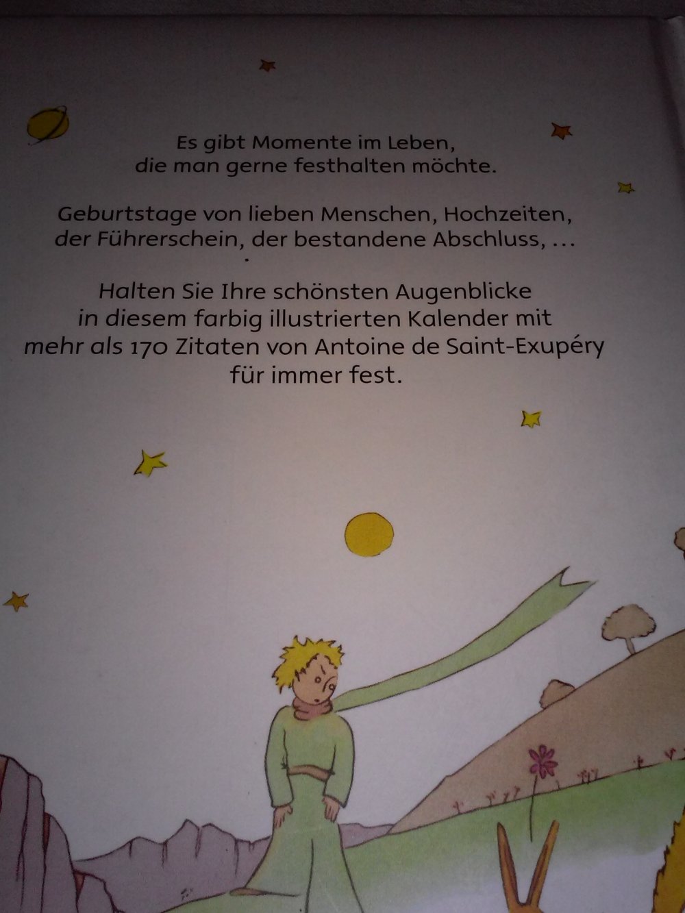 A.de Saint-Exupéry: Der kleine Prinz - Man sieht nur mit dem Herz gut