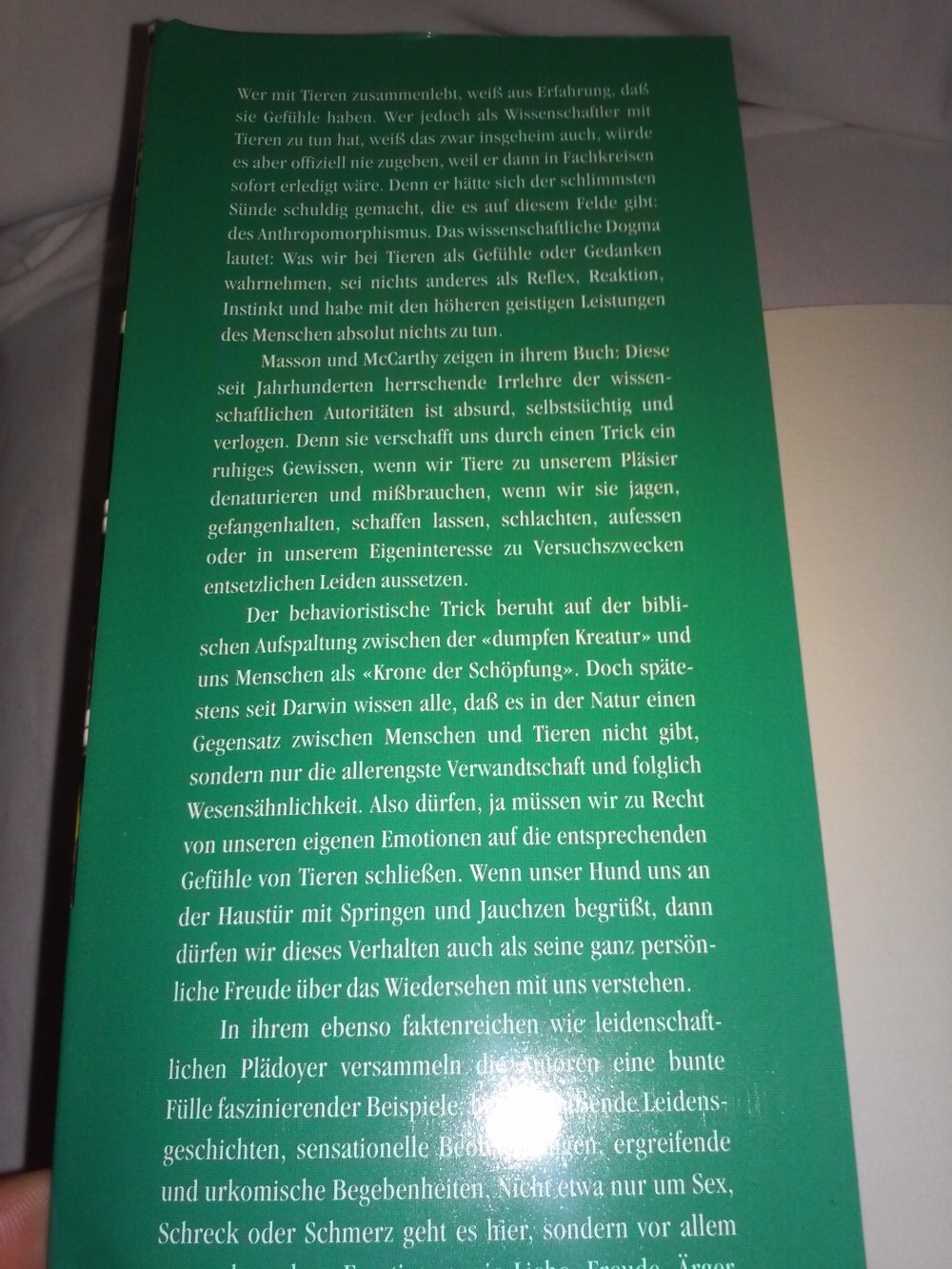 Neu! Jeffrey M. Masson, Susan McCarthy - Wenn Tiere weinen