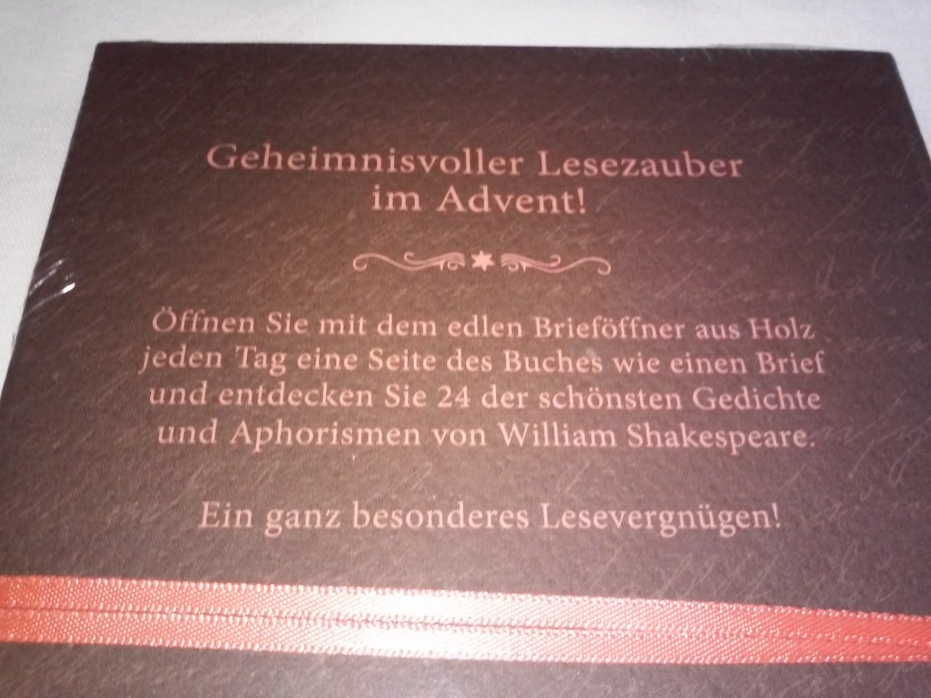 Neu!OVP! LesezauberAdvent mit Shakespeare 24 Gedichte Aphorismen
