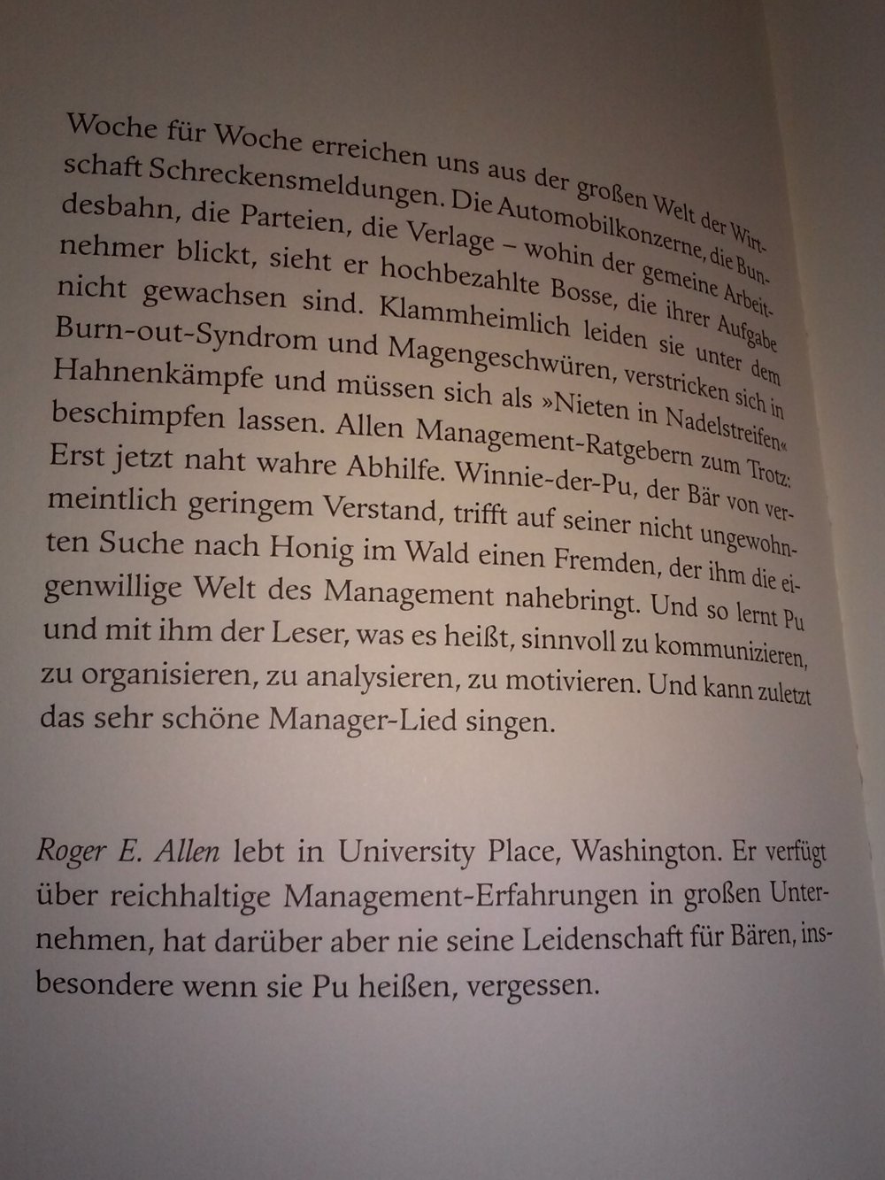 Pu in Nadelstreifen : Bärenstarkes Management