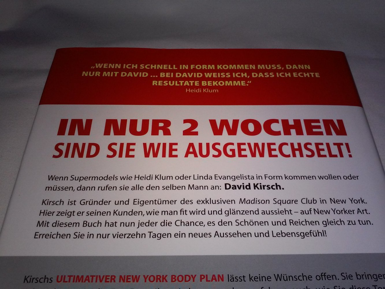 Neu! Der Ultimative New York Body Plan.: Das revolutionäre Ernährungs - und Fitness-System