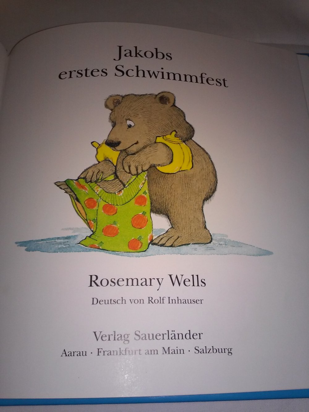  Rosemary Wells: Jakobs erstes Schwimmfest - Kinderbuch alt