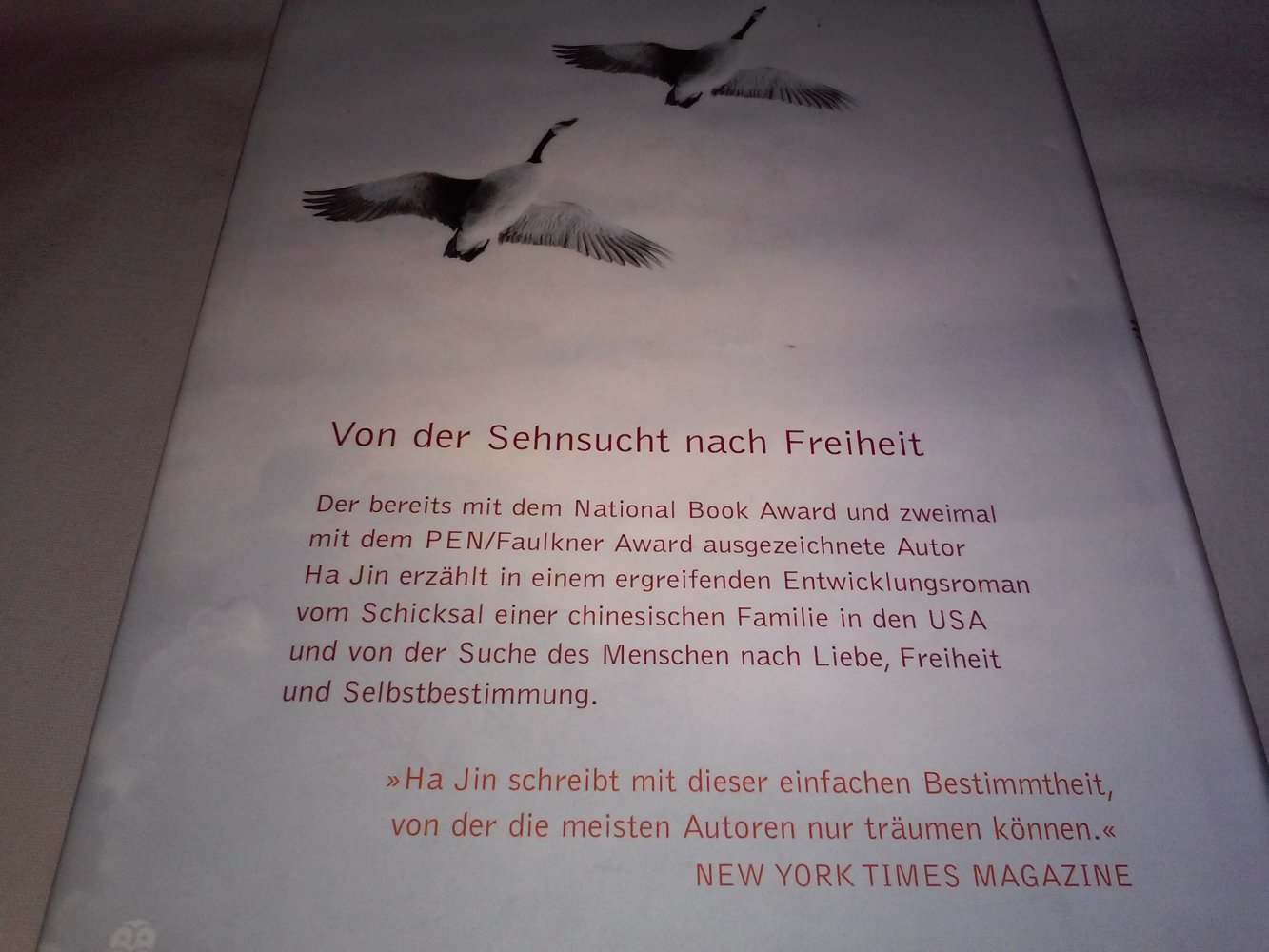 Ha Jin: Ein freies Leben (Gegenwartsliteratur) Geschenktipp