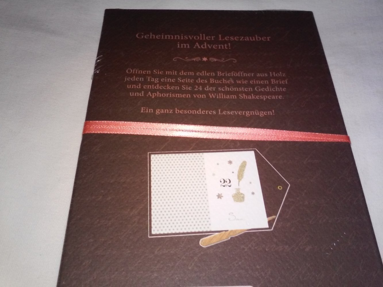 Neu!OVP! LesezauberAdvent mit Shakespeare 24 Gedichte Aphorismen