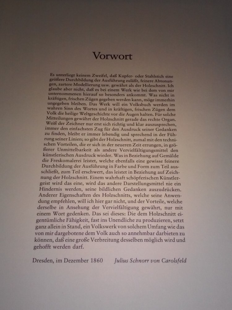 Julius Schnorr von Carolsfeld: Die Bibel in Bildern 240 Darstellungen auf Holz 