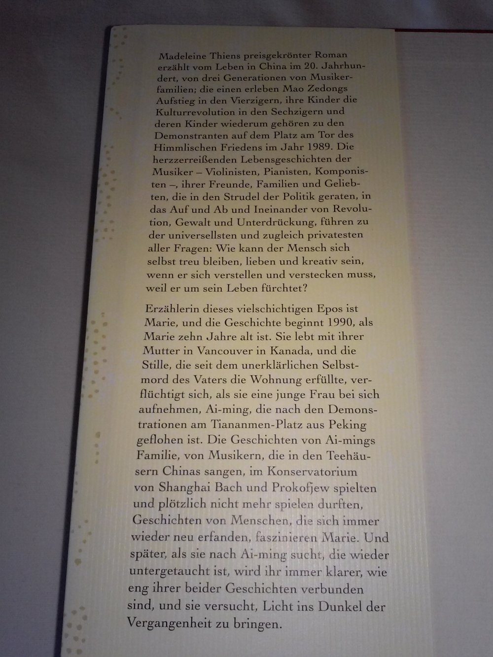 Madeleine Thien. Sag nicht, wir hätten gar nichts - Geschenktipp -