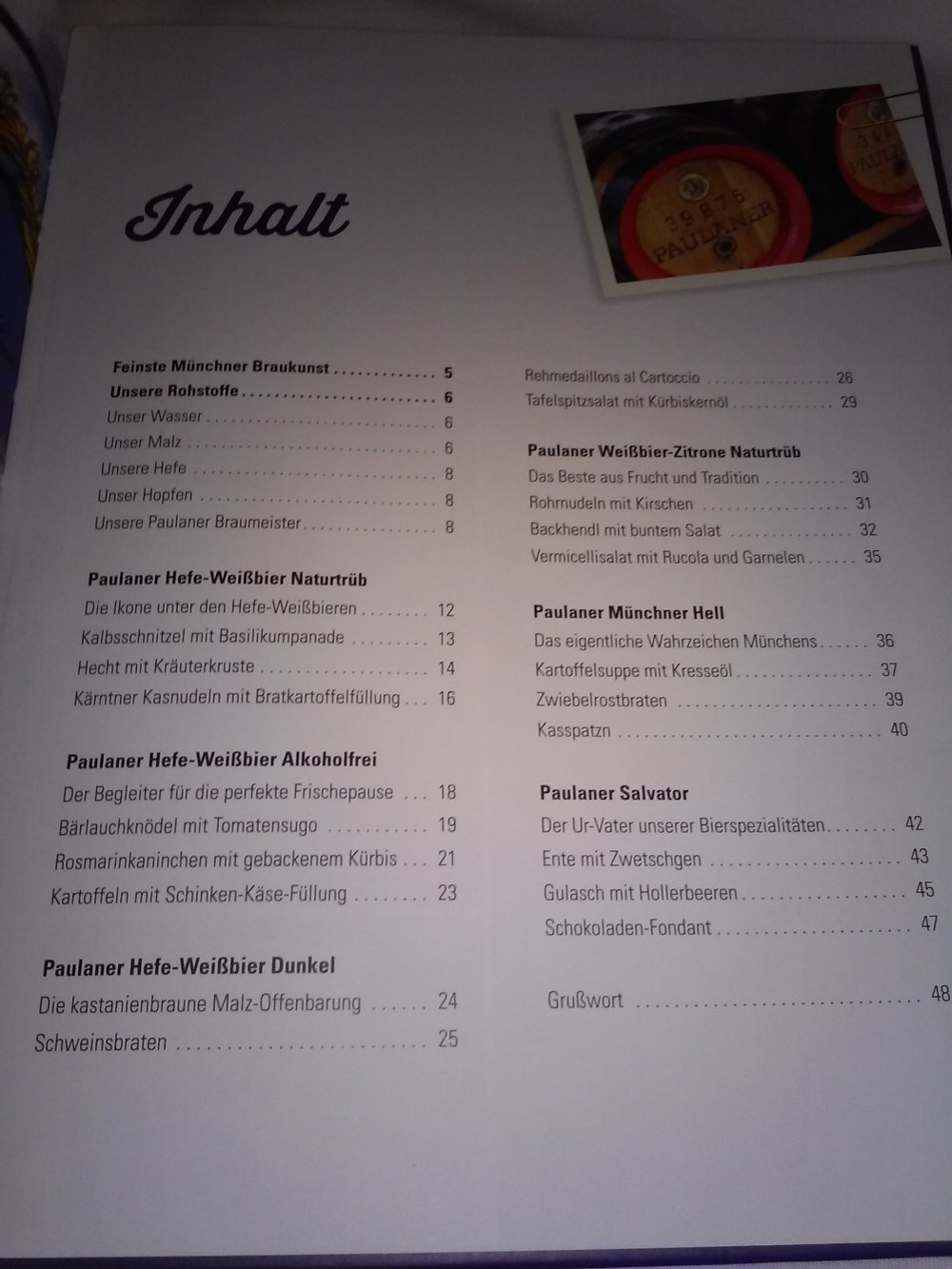 Das Paulaner Bierspezialitäten Kochbuch. Für jedes Gericht das richtige Bier