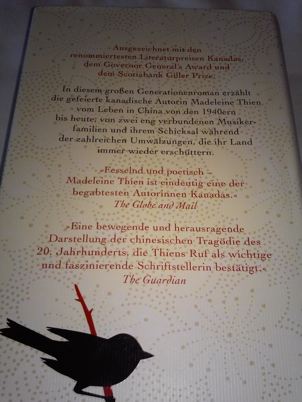 Madeleine Thien. Sag nicht, wir hätten gar nichts - Geschenktipp -
