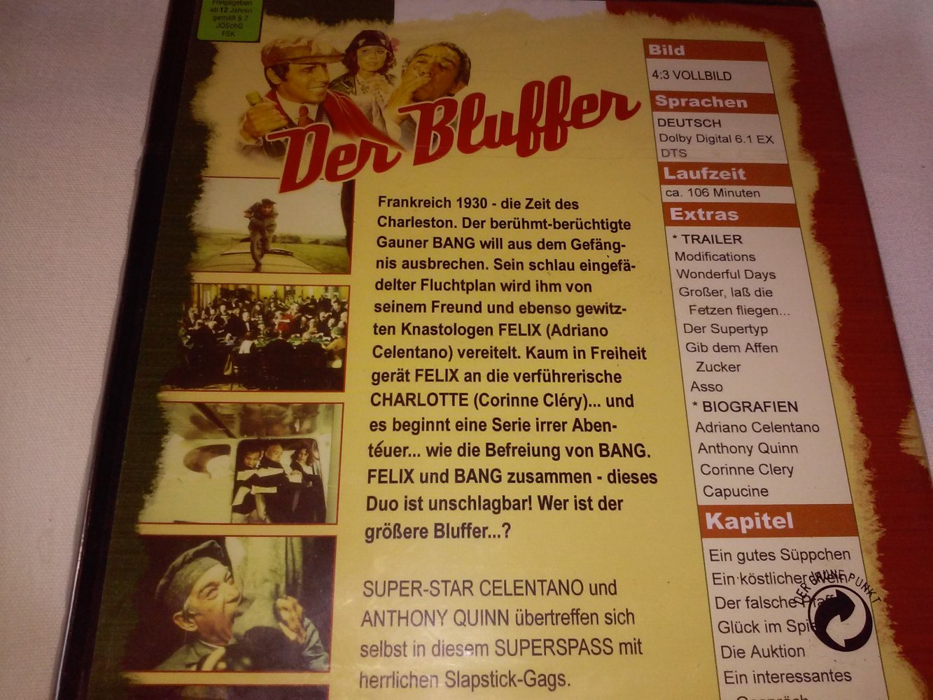 Neu! OVP! Klamauk  mit Adriano Celentano:Der Bluffer, Hände wie Samt - Der Millionenfinger