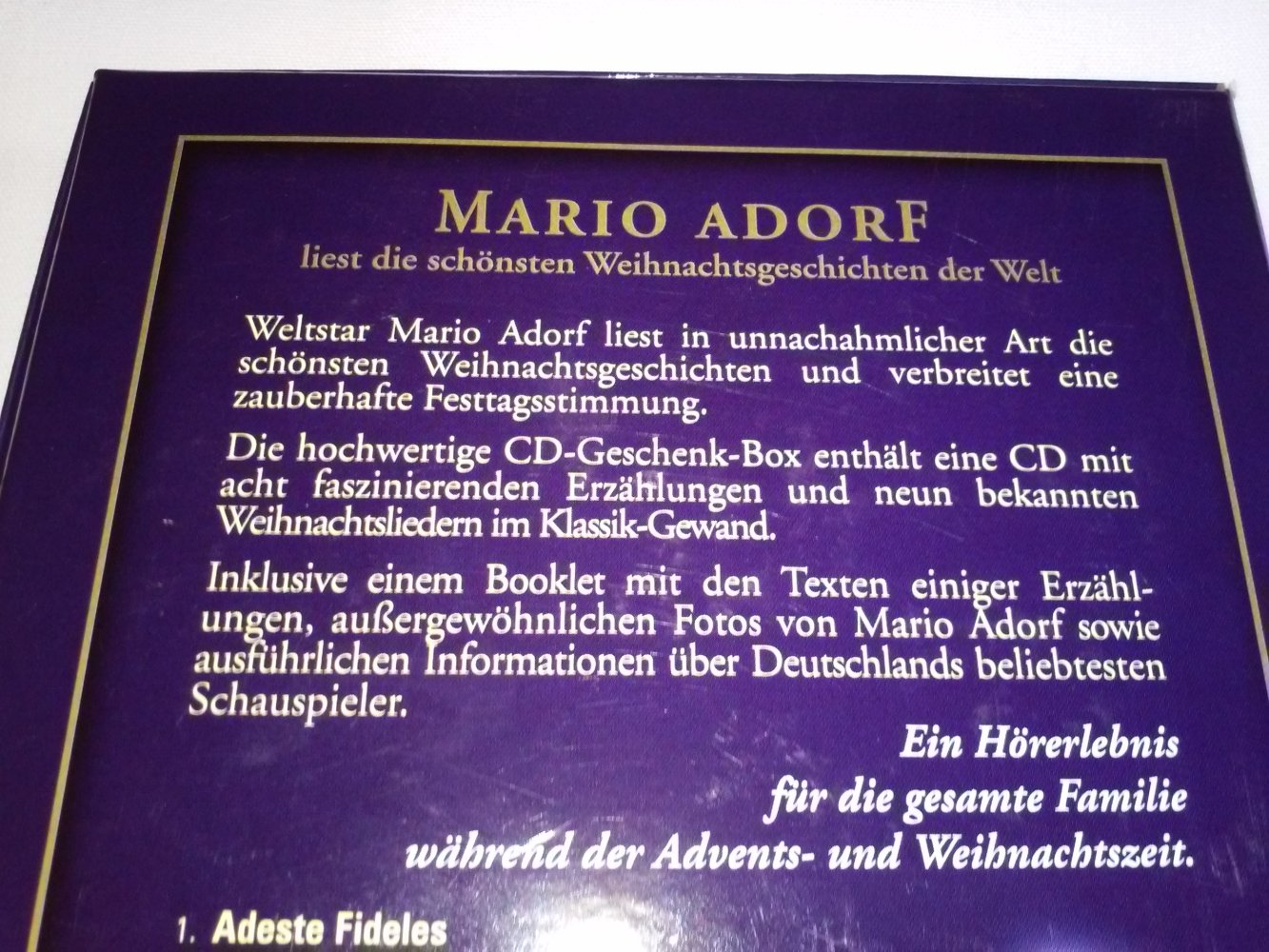 Mario Adorf liest die schönsten Weihnachtsgeschichten der Welt