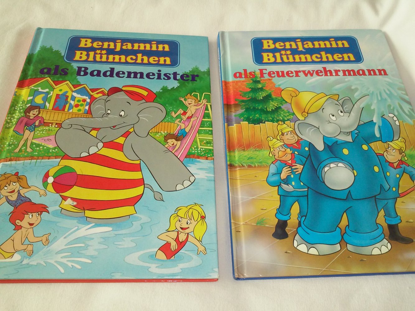 Benjamin Blümchen als Bademeister / ...Feuerwehrmann - Kinderbuch alt