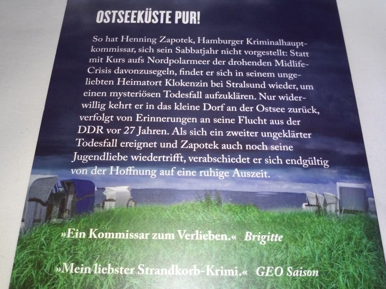 Neu! Zapotek und die strafende Hand: Ostsee-Krimi!