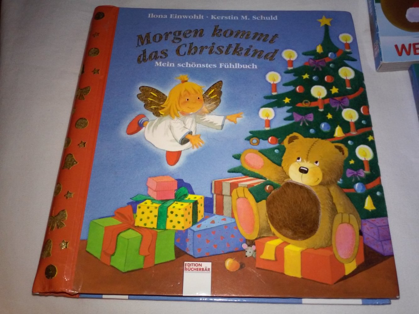 Morgen kommt das Christkind/Fühlbuch + Liderbuch + Weihnachtsmann (Kleinkind)